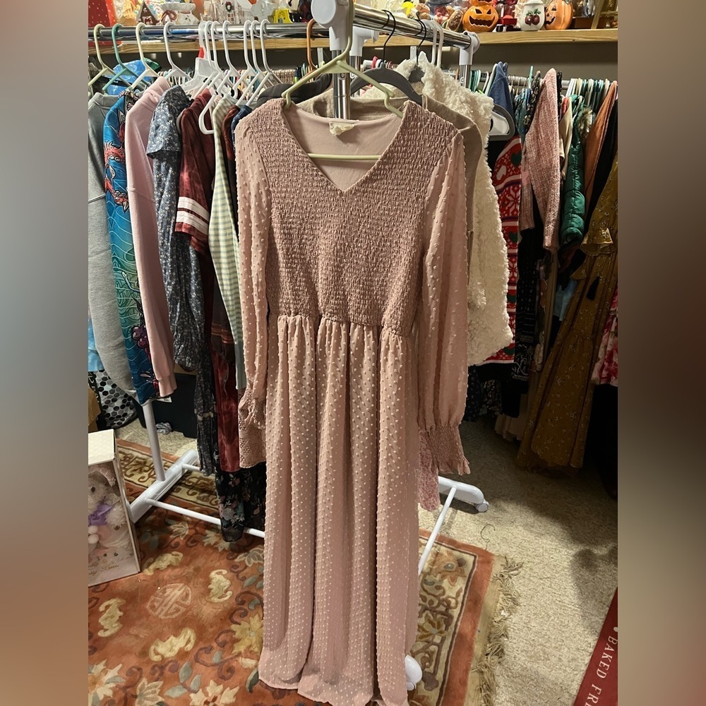 Orange Creek Swiss Dot Maxi Dress